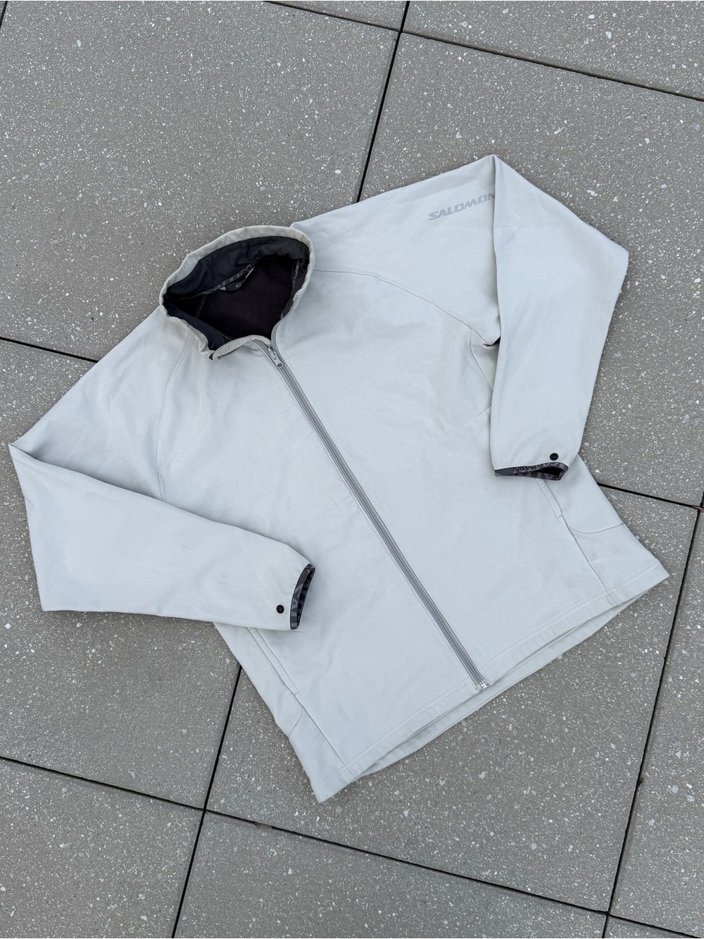 Off White Salomon Soft Shell Fleece Lined Full Zip jacket
